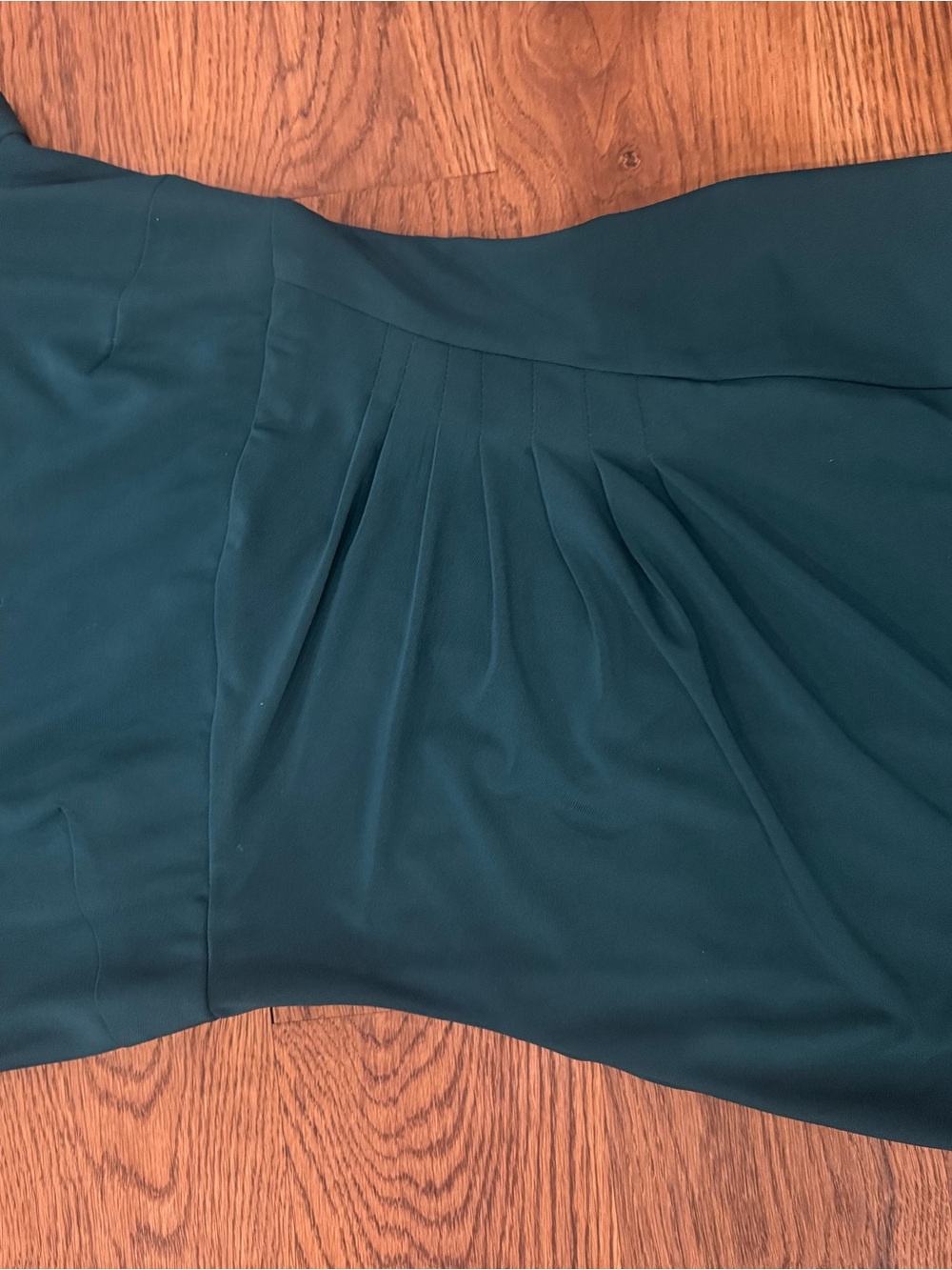 Xscape Elegant Off-Shoulder Teal Evening Gown - Picture 2 of 3